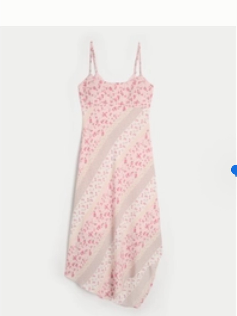 Hollister Asymmetrical Crepe Open-Back Midi Slip Dress